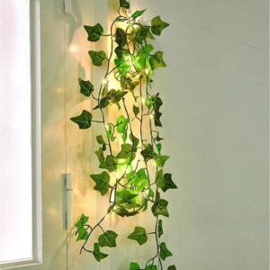 Leaf rattan luminous vine artificial flower green leaf light string decoration simulation green plant garden fence home layout lantern